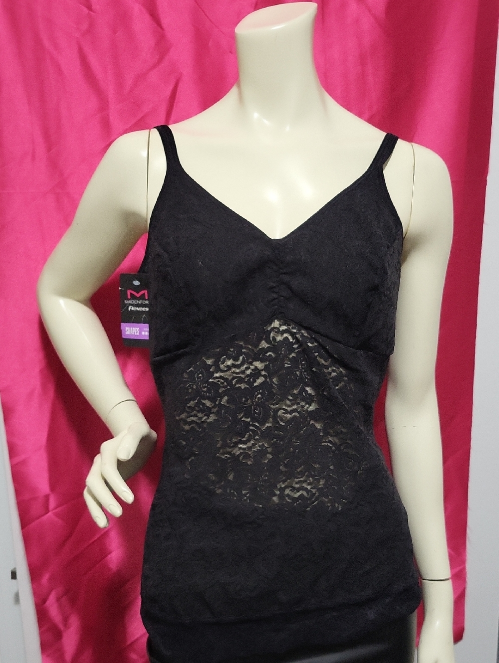 Maidenform Flexees Shaping Camisole 2XL Black Lace